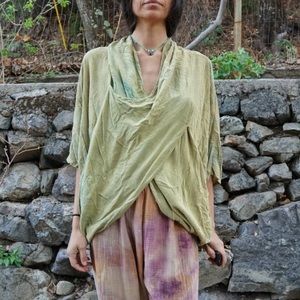 Maria Calderon kuychi cauldron diamond top shirt Raw Silk